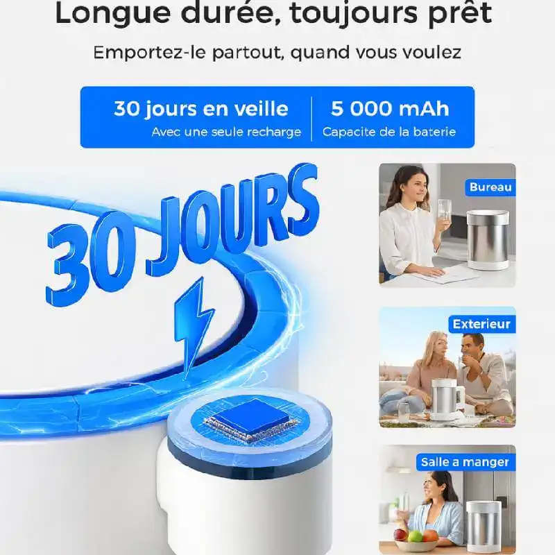 Rechargeable et portable, le robot nettoyeur de Diproclean est idéal pour un nettoyage efficace en intérieur et extérieur, avec une batterie longue durée de 30 jours en veille.