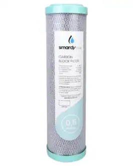 Filtre charbon actif pour traitement de l'eau, compatible avec les systèmes Smardy Blue, filtration efficace à 0,5 micron, idéal pour maison et milieu professionnel - Diproclean.