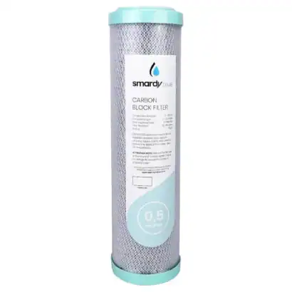 cartouche-charbon-05-934 - Boutique Diproclean Filtre charbon actif pour traitement de l'eau, compatible avec les systèmes Smardy Blue, filtration efficace à 0,5 micron, idéal pour maison et milieu professionnel - Diproclean.