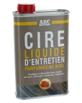 Cire liquide d’entretien parfumée au miel, pour protéger et faire briller tous types de bois, parquets, boiseries et meubles, idéale pour l’entretien intérieur.