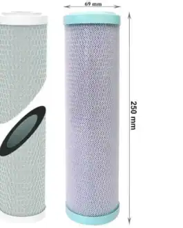 Filtre antiparticules pour purificateur d'air, filtration HEPA, dimensions 250 mm x 69 mm, compatible avec les appareils Diproclean, améliore la qualité de l'air intérieur.