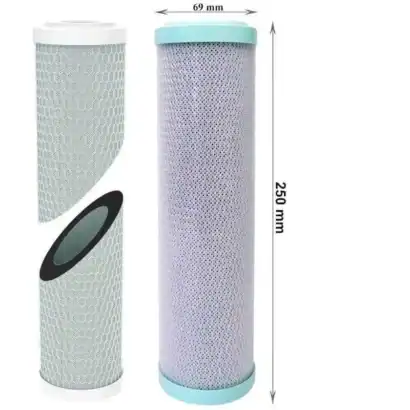 dimensions-cartouche-charbon - Boutique Diproclean Filtre antiparticules pour purificateur d'air, filtration HEPA, dimensions 250 mm x 69 mm, compatible avec les appareils Diproclean, améliore la qualité de l'air intérieur.