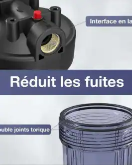 Vanne de filtration à interface en laiton pour fluides, réduction des fuites grâce à double joints torique, adaptée aux équipements de nettoyage professionnels Diproclean.
