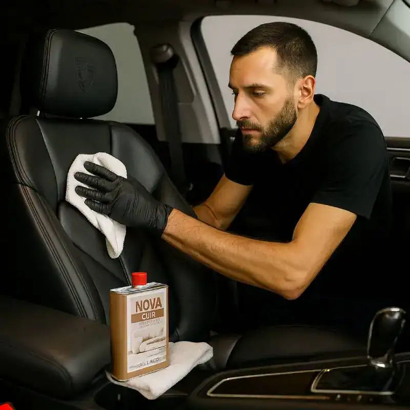 Entretenir ses sièges de voiture avec le rénovateur Nova cuir.