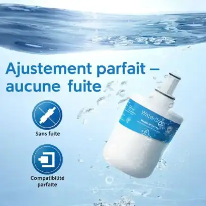 filtre-frigo-waterdrop - Boutique Diproclean Filtre de remplacement Waterdrop pour purificateur d'eau, compatibilité parfaite, sans fuite. Solutions efficaces pour une eau propre et saine.