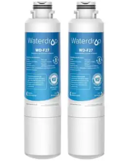 Filtre eau réfrigérateur Waterdrop WD-F27 pour la boutique Diproclean, accessoire de remplacement compatible, filtration efficace, installation facile, hygiène et prévention des dépôts minéraux.