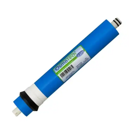 Filtre à osmose inverse OsmoTech pour purification de l'eau, haute performance, éco-responsable, compatible avec systèmes domestiques.