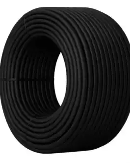 rouleau-tube-noir-fontaine-100m - Boutique Diproclean Rouleau de tube flexible en caoutchouc noir pour installation plomberie et industrie.
