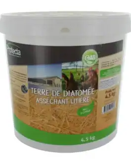 terre-diatomee-4-5-kg - Boutique Diproclean Terre de diatomée pour désinfection et assèchement des litières animales, produit écologique, prêt à l'emploi, sachet de 4,5 kg, idéale pour le soin des chevaux et autres animaux de ferme.