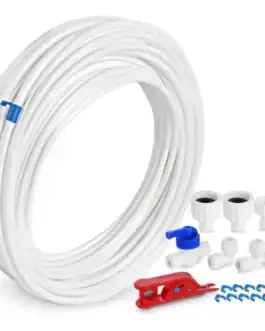 tube-raccords-frigo-osmoseur - Boutique Diproclean Tube de purification d'eau, accessoires de raccordement et robinet pour filtre à eau domestique, kit complet pour installation et filtration performante.