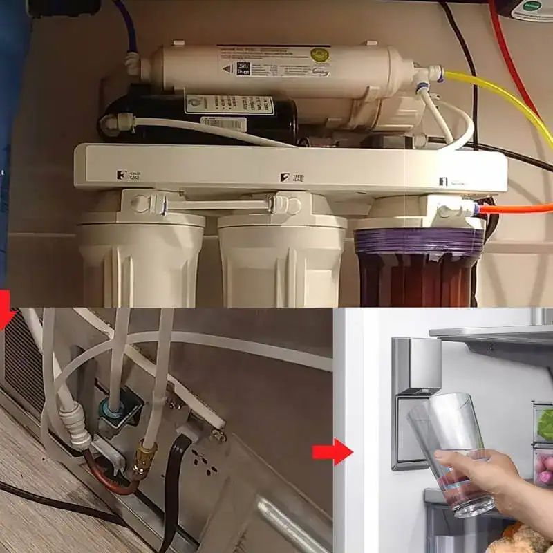 Filtre à eau de filtration d'eau potable avec système de purification pour maison et bureau, haute performance, installation facile, santé et saveur améliorée.