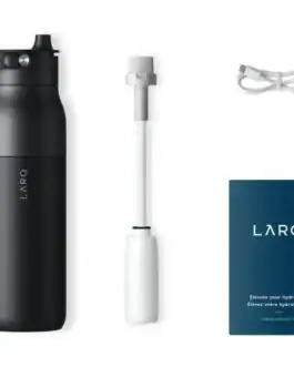 coffret-gourde-led-purifier - Boutique Diproclean Bouteille d'eau portable LARQ, accessoire pour une hydratation saine et design, idéale pour le sport et les déplacements, solution innovante pour boire de l'eau pure.