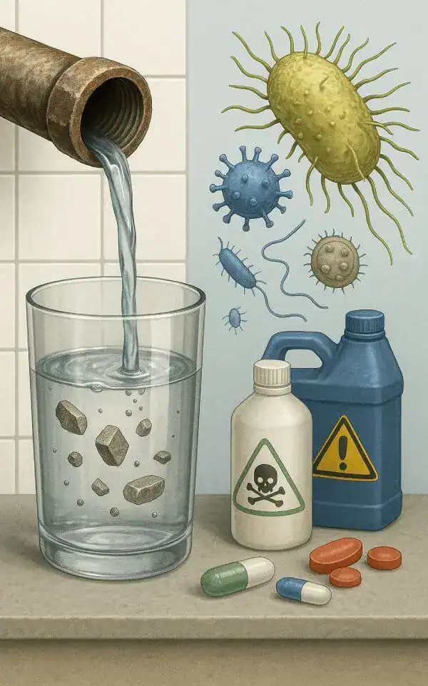 contaminants-eau-potable - Boutique Diproclean PH neutraliser eau usée, produits chimiques toxiques, danger santé, nettoyage industriel, désinfection, prévention risques chimiques, nettoyage professionnels, solutions écologiques Diproclean.