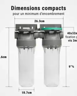 Filtre à eau sous évier, filtre domestique, economie d'eau et filtration propre.