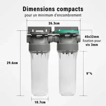 Filtre à eau compact Diproclean. - Boutique Diproclean Filtre à eau sous évier, filtre domestique, economie d'eau et filtration propre.