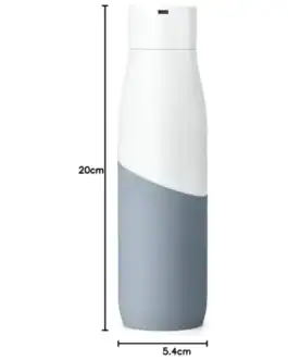 dimensions-gourde-bleue - Boutique Diproclean Diproclean-boutique-nettoyeur-automatique-compact, appareil de nettoyage portable pour la maison et le bureau, design moderne et léger, haute efficacité pour une propreté optimale.