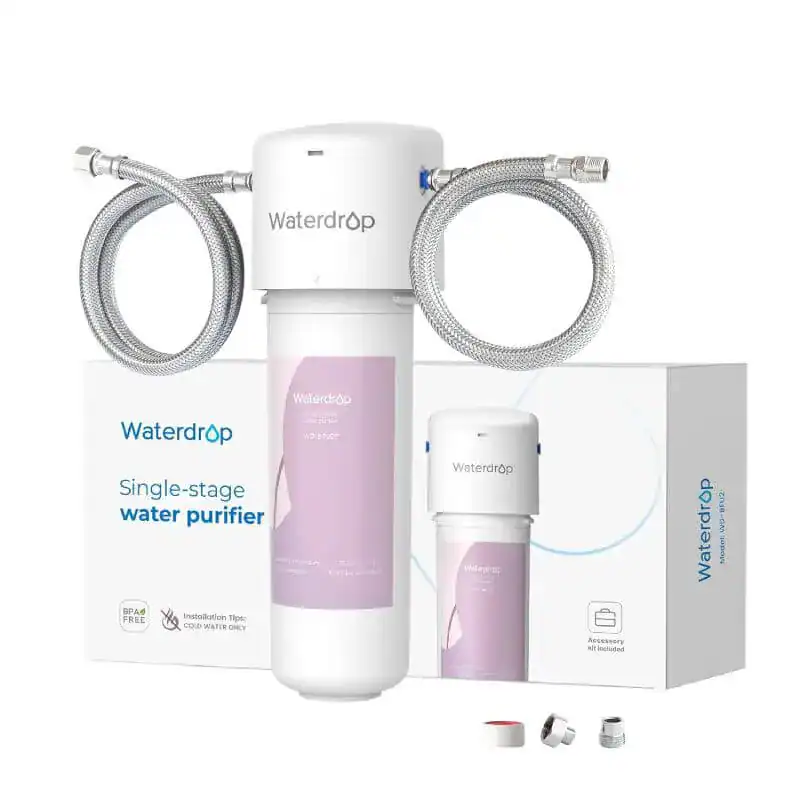 Pureté eau. - Boutique Diproclean Filtre eau potable, Botique Diproclean, système purification d’eau, Waterdrop, élimination des impuretés, eau saine, installation facile, accessoire inclus.