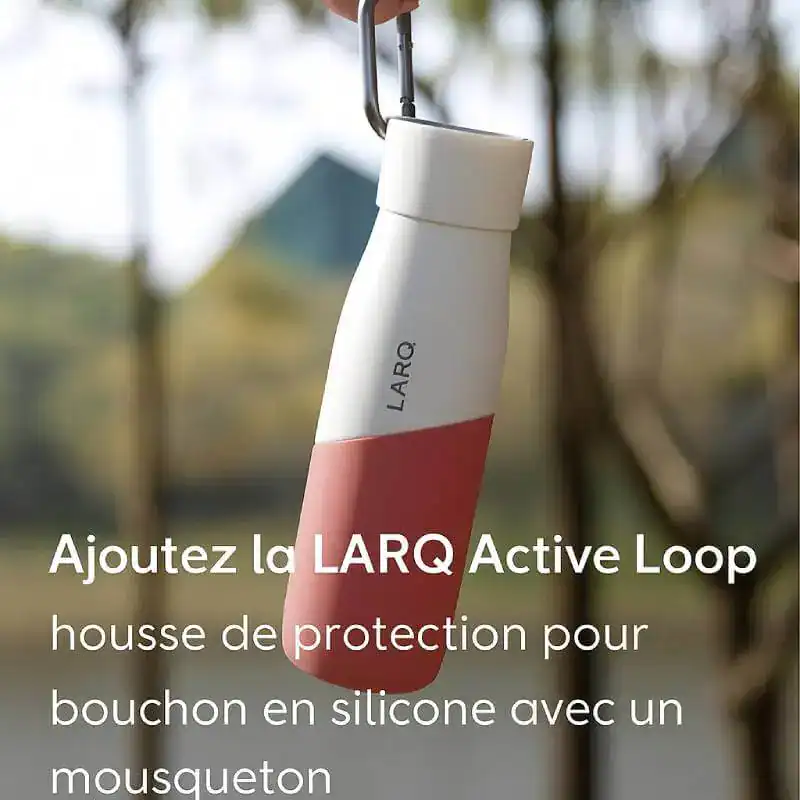 LARQ, gourde avec filtre UV-C intégrée pour une eau propre et saine, idéale pour déplacements, sport et activités outdoor. Design moderne, autonomie longue durée, hygiène garantie.