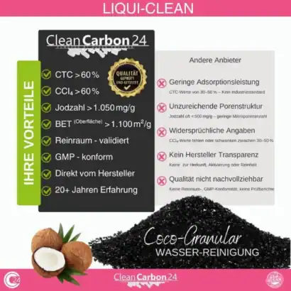 Granulés de coquilles de noix de coco pour filtration d'eau, efficace contre les impuretés, certifié GMP, sans additifs, idéal pour la purification écologique.