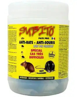 Efficace piège anti-rats et anti-souris, idéal pour rats des greniers, intérieur, extérieur. Formule très puissante, adapté pour cas difficiles, avec gants gratuits.