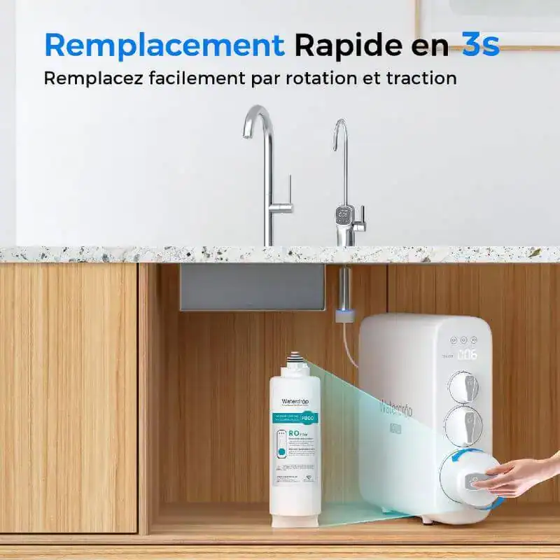 Filtre eau purifiée.