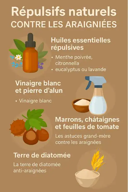 repulsifs-naturels-araignees - Boutique Diproclean Huiles essentielles naturelles répulsives contre les araignées, avec menthe poivrée, citronnelle, eucalyptus ou lavande, pour une maison sans araignées.