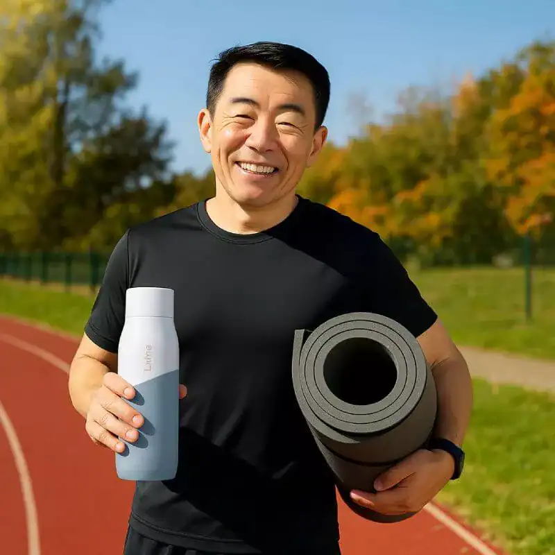 sportif-gourde-uv-eau - Boutique Diproclean Hydratation sportive, bouteille d'eau écologique pour entraînement, accessoires de sport pour fitness, fitness, course à pied, bien-être, produits de fitness pour sportifs, boutique Diproclean.