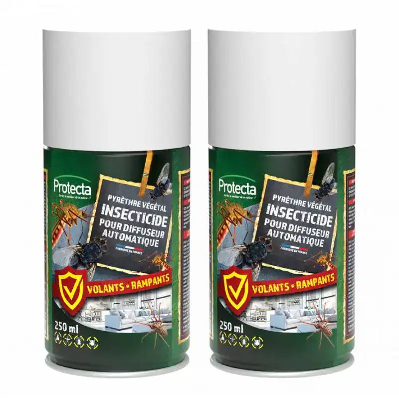 Poudre insecticide Protecta pour diffuseur automatique - Boutique Diproclean Poudre insecticide Protecta pour diffuseur automatique, efficace contre les insectes volants et rampants, 250 ml, idéal pour la désinsectisation domestique.