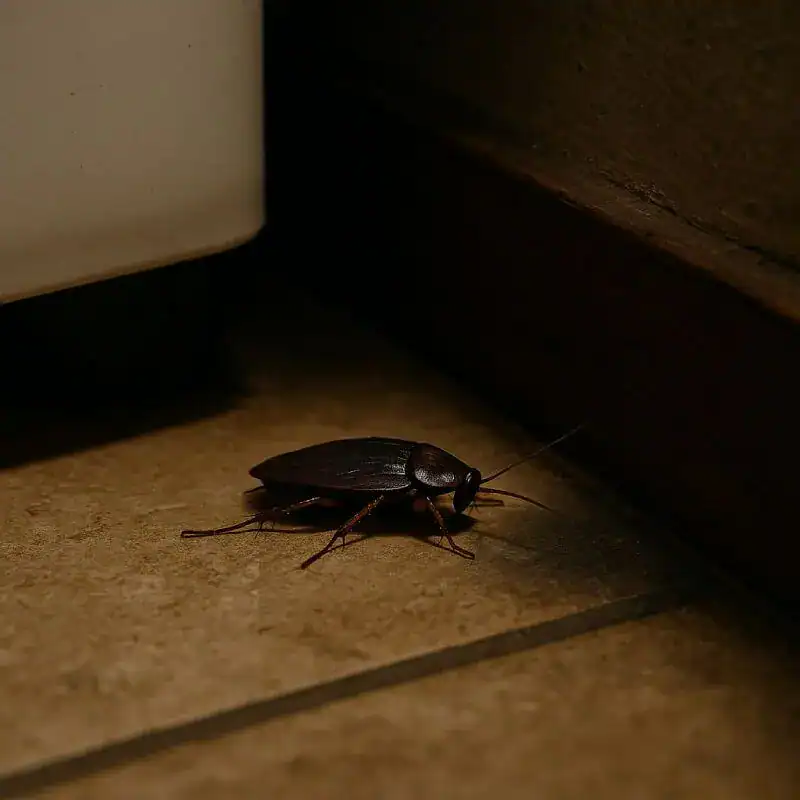 Insecte nuisible, cafard noir sur sol carrelé, nettoyage professionnel, désinsectisation, extermination de parasites, solution anti-insectes, service efficace, Diproclean, expertise en gestion des nuisibles, confort hygiénique. - Boutique Diproclean Insecte nuisible dans la maison, traitement efficace pour éliminer les cafards et autres pestes. Service rapide et sécurisé avec Diproclean, spécialiste en nettoyage et désinsectisation.