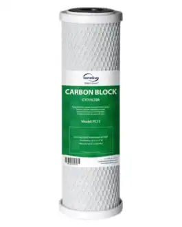 Filtre à charbon pour purificateur d'eau, haute qualité, élimine le chlore et améliore le goût de l'eau, compatible avec les systèmes de filtration d'eau domestiques.