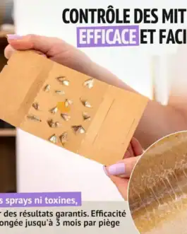 2. Solution efficace sans sprays ni toxines pour contrôler les mites, assurant des résultats durables avec une efficacité prolongée jusqu’à 3 mois par piège, pour une maison saine.