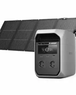 Batterie portable EcoFlow DELTA 3 (1024 Wh) avec panneau solaire pour énergie renouvelable et autonomie en déplacement. Idéal pour camping, camping-car, et situations d'urgence.