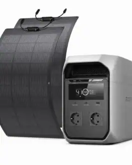Station électrique portable EcoFlow DELTA 3 avec panneau solaire, capacité de 1024 Wh, idéale pour l'énergie en déplacement et les activités outdoor.