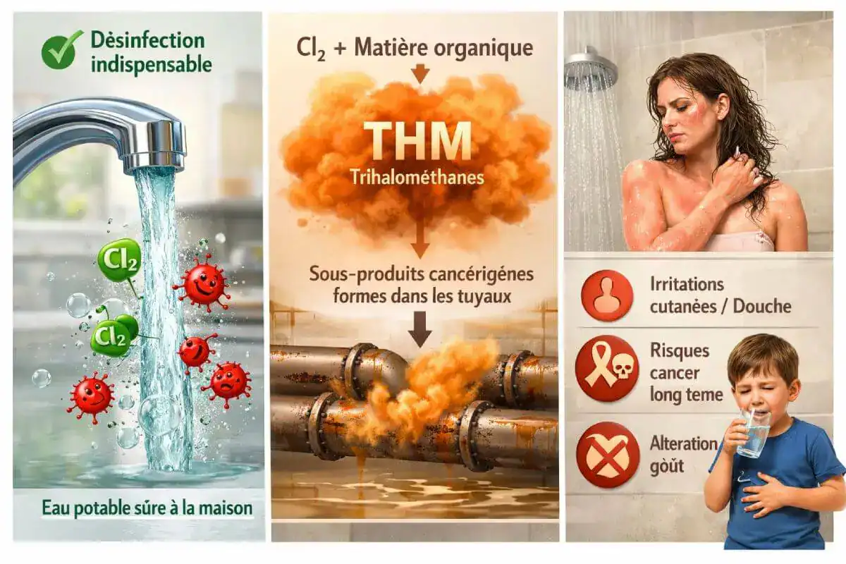 Désinfection sûre. - Boutique Diproclean Eau potable à la maison, élimine virus et bactéries, avec chlorure de sodium (Cl2), pour une hygiène optimale.