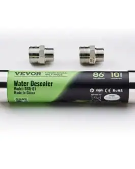 Détartrant pour adoucisseur d'eau SAAS avec raccords métalliques, idéal pour réduire le calcaire dans la maison.