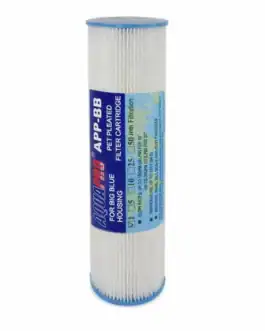 Cartouche plissée Big 20 pouces 1 micron pour particules fines.