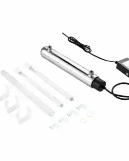 Filtre UV pour eau potable, désinfection efficace, système compact et durable.