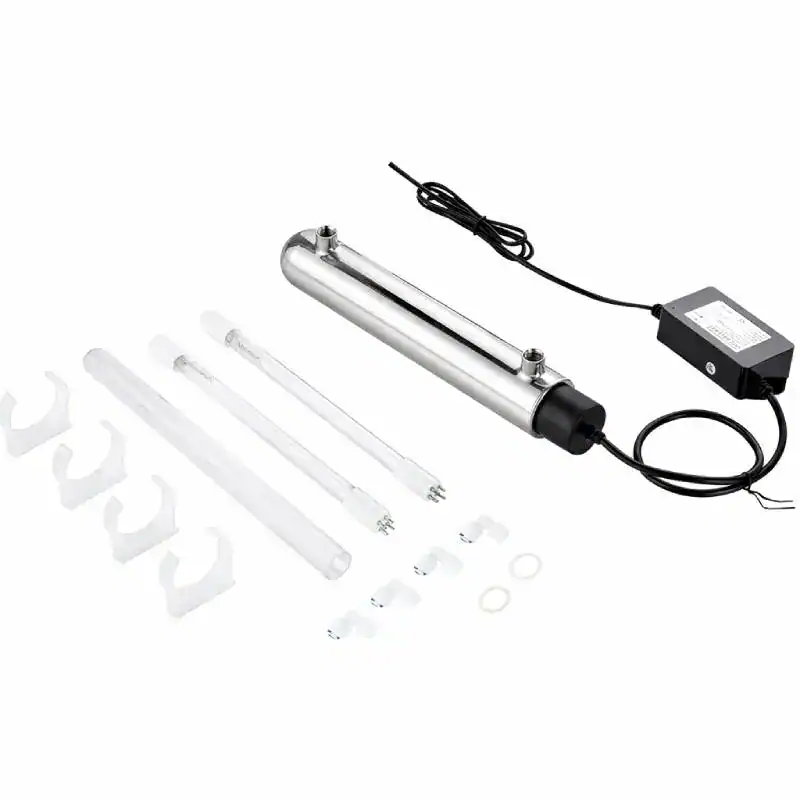 Stérilisateur d'eau UV 12W inox - Boutique Diproclean Filtre UV pour eau potable, désinfection efficace, système compact et durable.