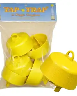 Piège à mouches cerises jaune, sac de 5 pièces, efficace pour attirer et capturer les mouches de la cerise et de l'olive, idéal pour la lutte biologique.