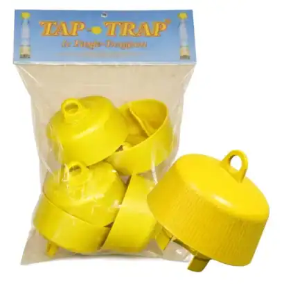 Piège à mouches cerises jaune, sac de 5 pièces, efficace pour attirer et capturer les mouches de la cerise et de l'olive, idéal pour la lutte biologique.