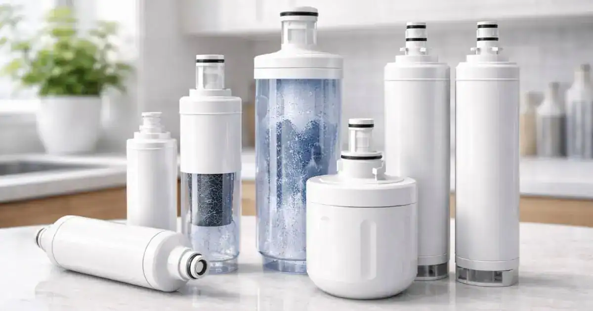 Diff&eacute;rents filtres &agrave; eau compatibles pour r&eacute;frig&eacute;rateur am&eacute;ricain