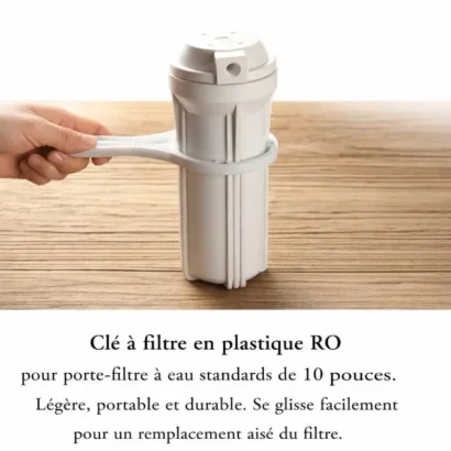 Clé pour filtre purificateur sur évier et sous évier.