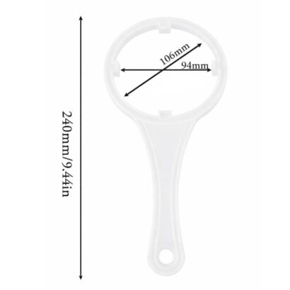 Dimensions de la clé pour ouvrir la cuve de l'osmoseur.
