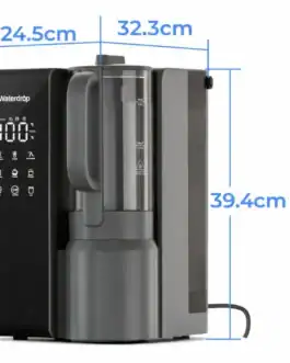 Dimensions du distributeur d'eau osmosée sur comptoir M1 de Waterdrop.