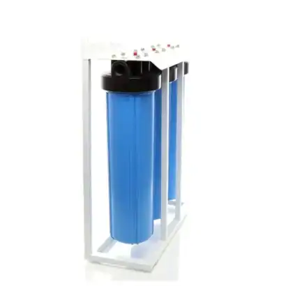 Filtre station d'eau Big 20 pouces, 3 étapes, avec sédiments et charbon actif, idéal pour purifier l'eau de ville. Conçu pour une filtration efficace et durable, parfait pour les systèmes domestiques.