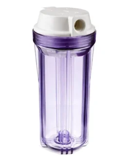 porte-filtre osmoseur transparent 10 pouces entrée 1/4 pouce.