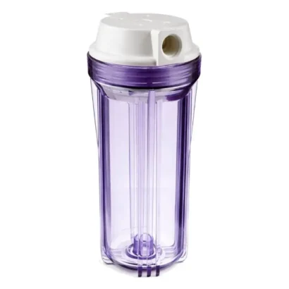 porte-filtre osmoseur transparent 10 pouces entrée 1/4 pouce.