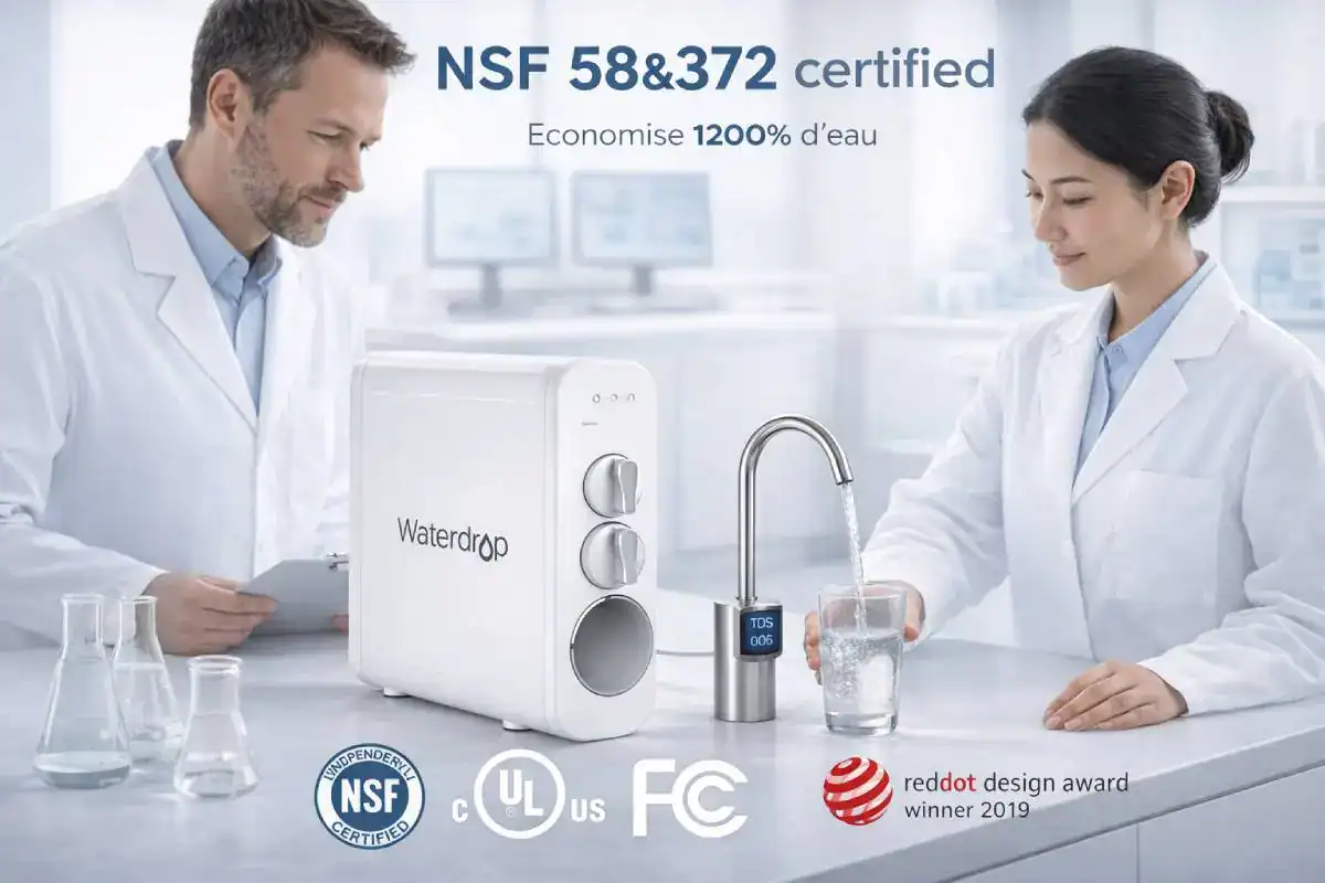 Certifications et preuves des tests Waterdrop