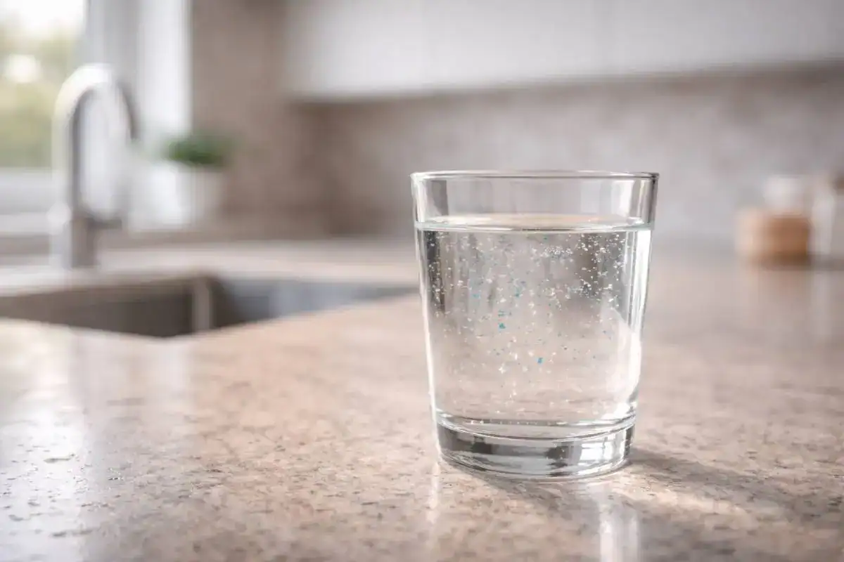 Microplastiques observ&eacute;s dans l&rsquo;eau potable au microscope