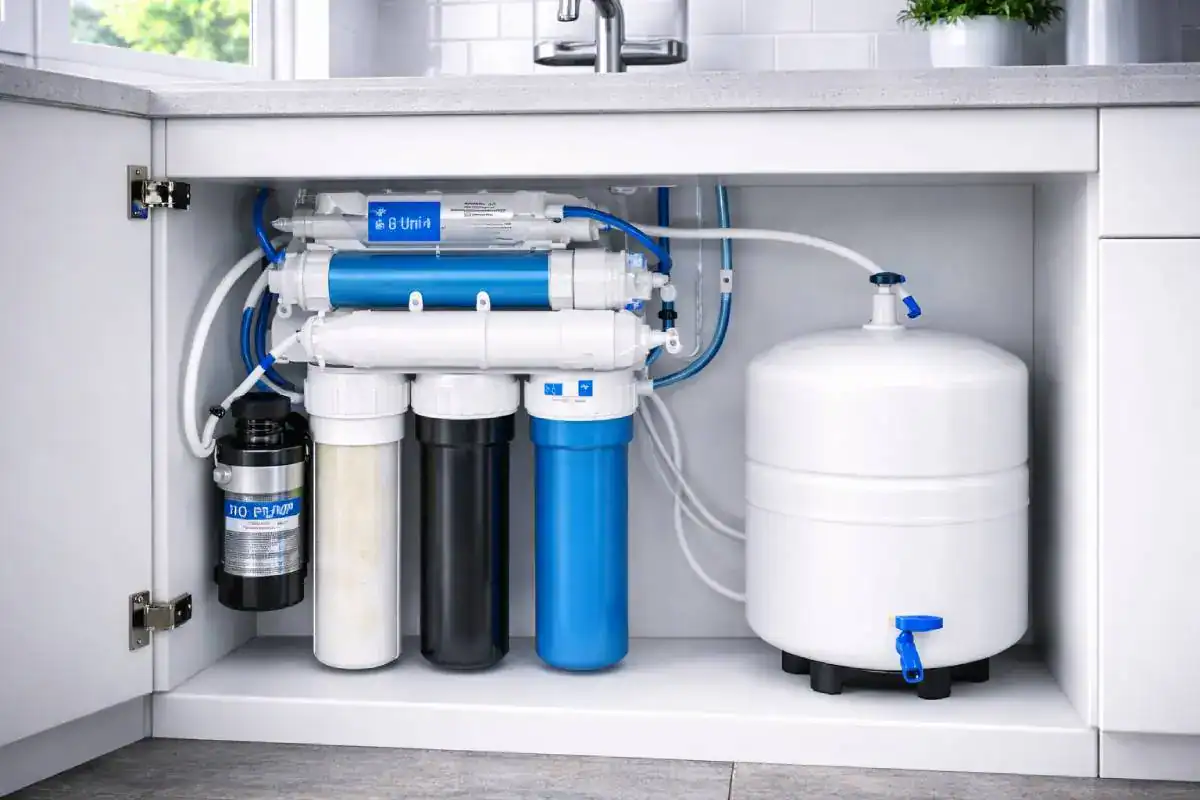 Syst&egrave;me osmose inverse sous &eacute;vier filtration eau potable